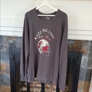 Gray Woo Pig Sooie Sweatshirt (The Rolling Stones) in gray. Size XL. Unisex.